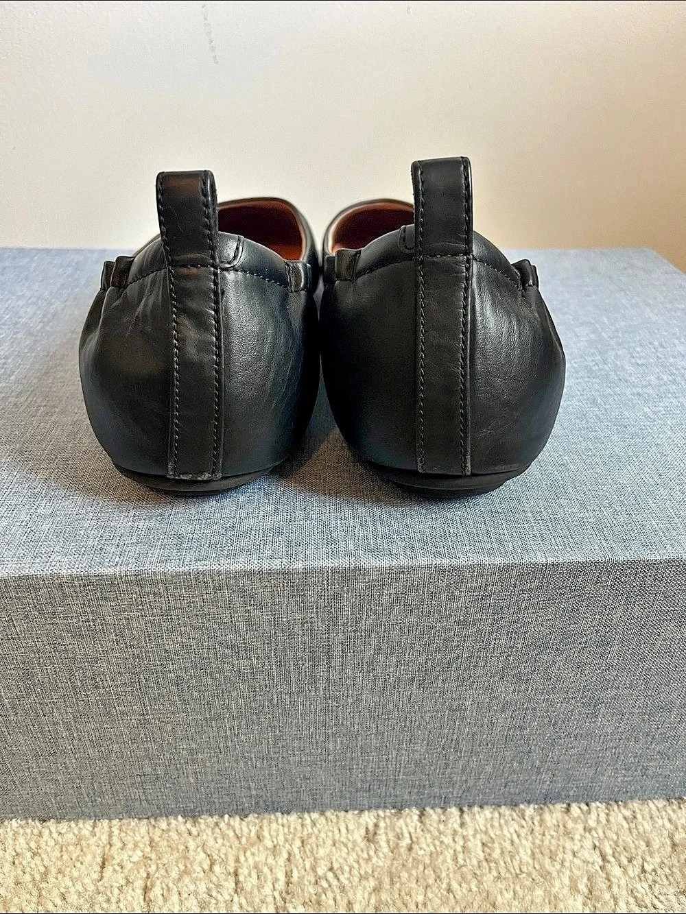 FitFlop Leather Allegro Leather Ballet Flats Black US 9